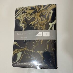 MacBook Air 13” Black Marble Smoky Design Case